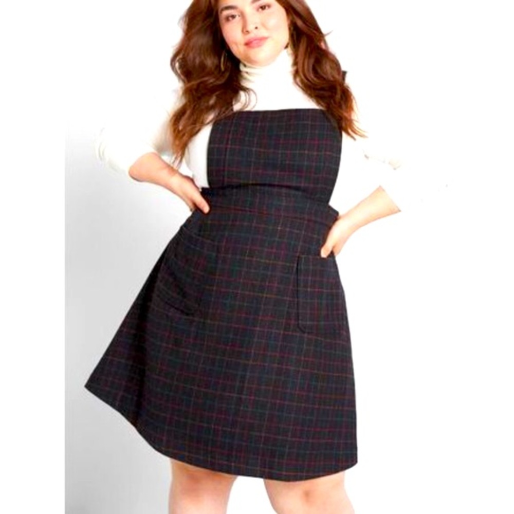 Modcloth Ode to Excellence Wool Pinafore 2x